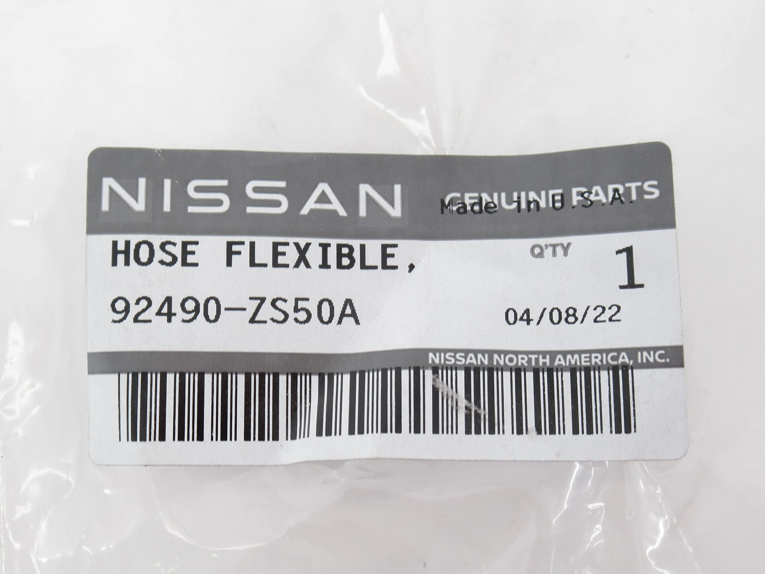 Genuine Nissan Parts - Hose Flexible, High (92490-ZS50A