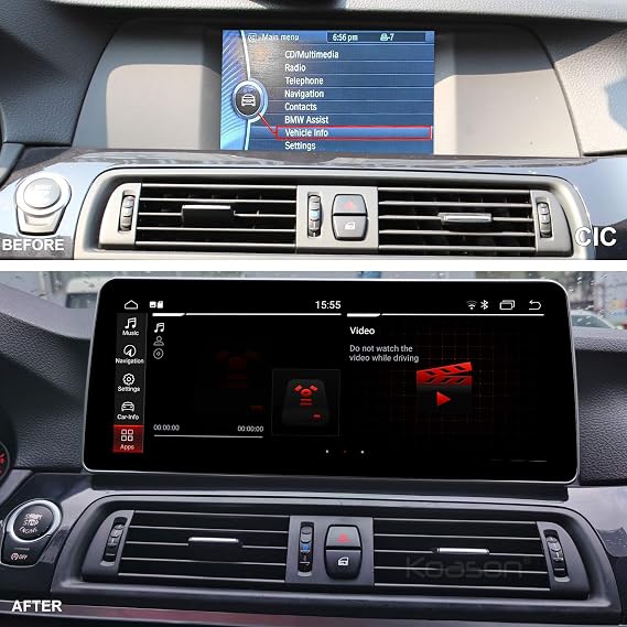 Koason 12.3inch Android HD Screen Upgrade Display 4G LTE Multimedia Player GPS Navigation for BMW 5 Series F10 F11 M5 2010-2012 CIC