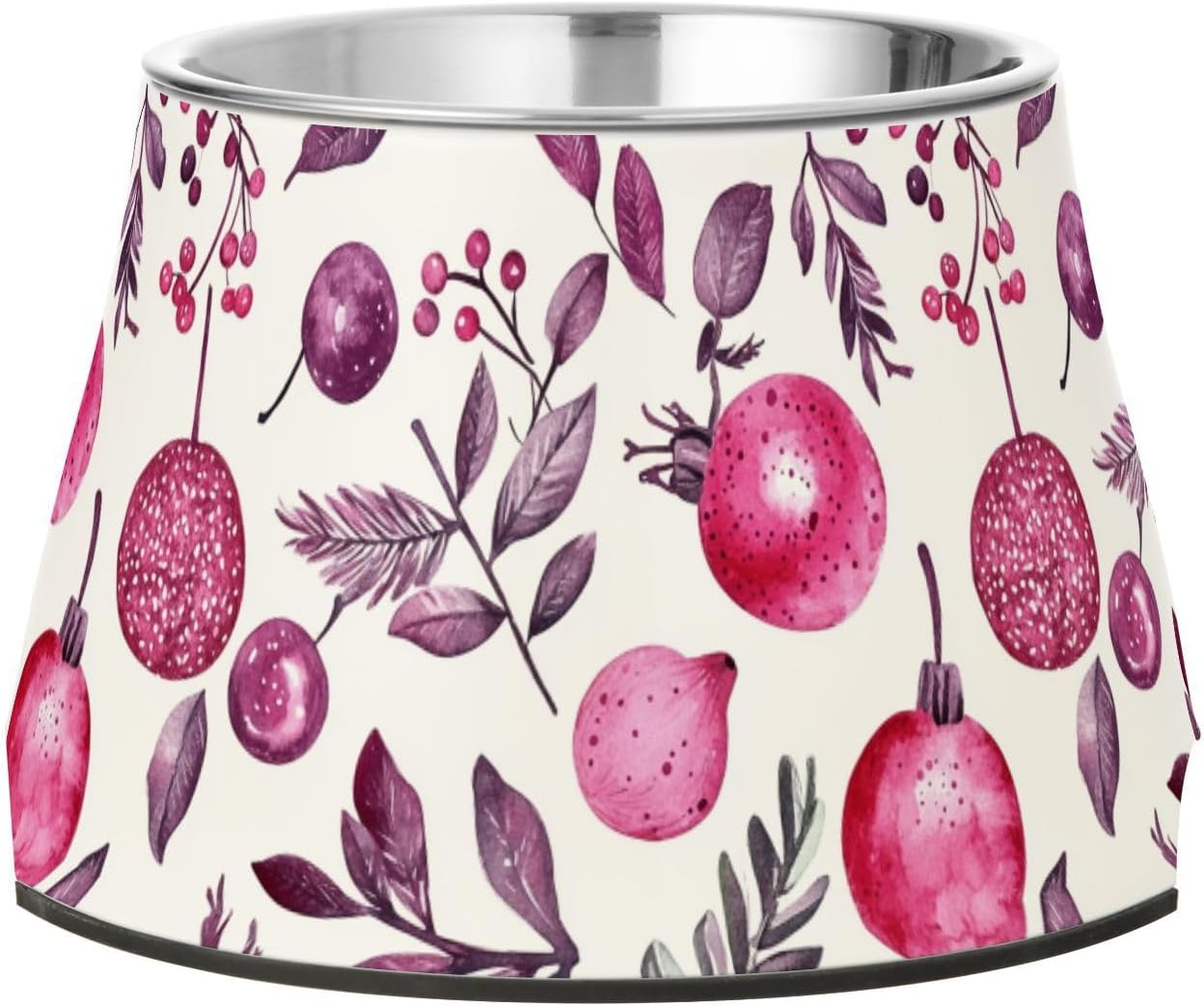 Christmas Fruits Safaris Pets Water&Food Bowls Non Skid Stainless Steel Cats Basic Bowls for Small Dogs Slow Down Eating