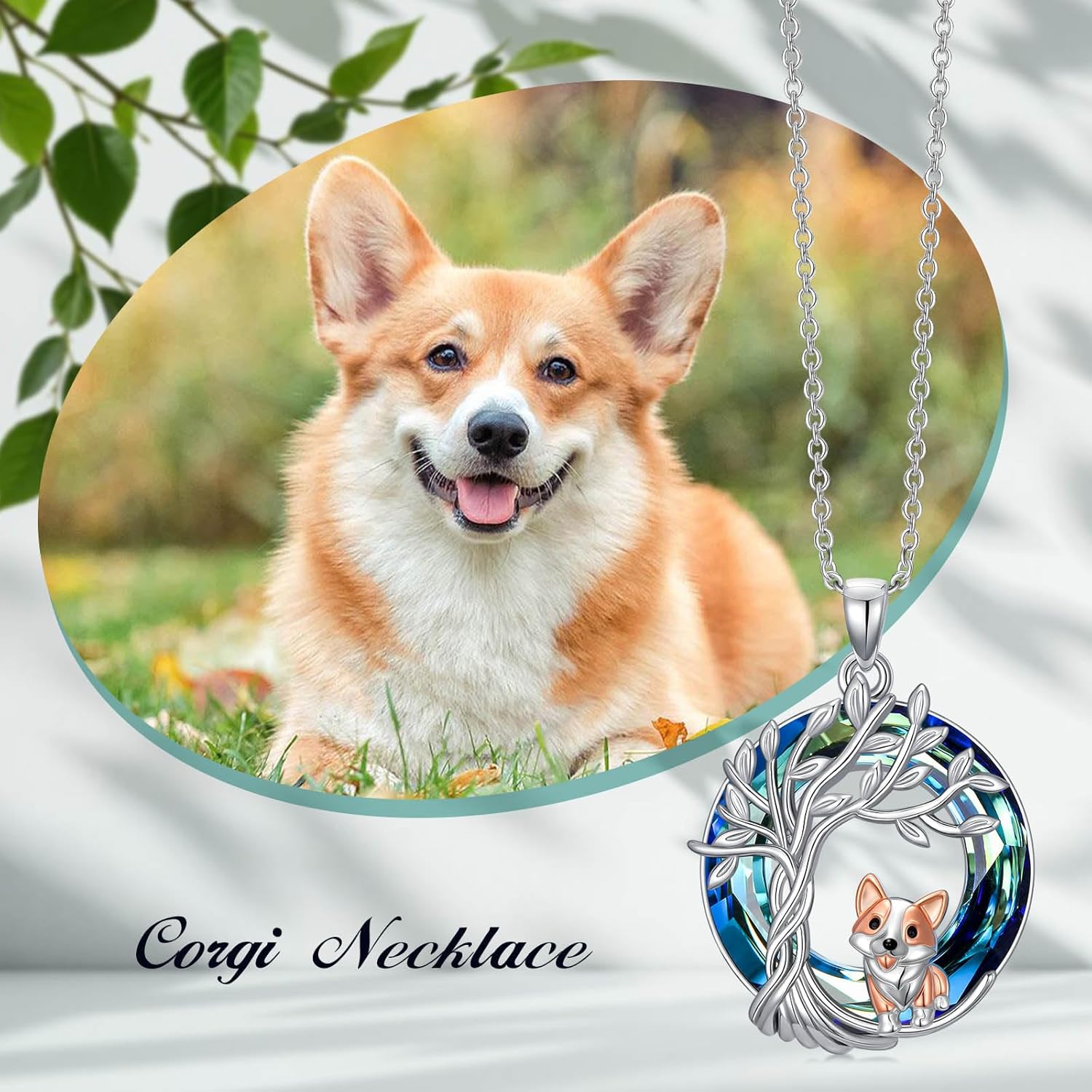 TOUPOP Tree of Life Dog Necklace 925 Sterling Silver Crystal Pet Jewelry Dog Lovers Gifts for Women - Image 3