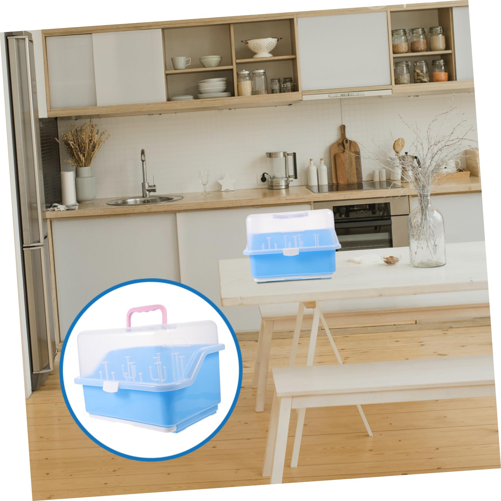 VICASKY Boîte De Séchage pour Biberons Boîte De Rangement pour Vaisselle Égouttoirs Pratique pour Biberons
