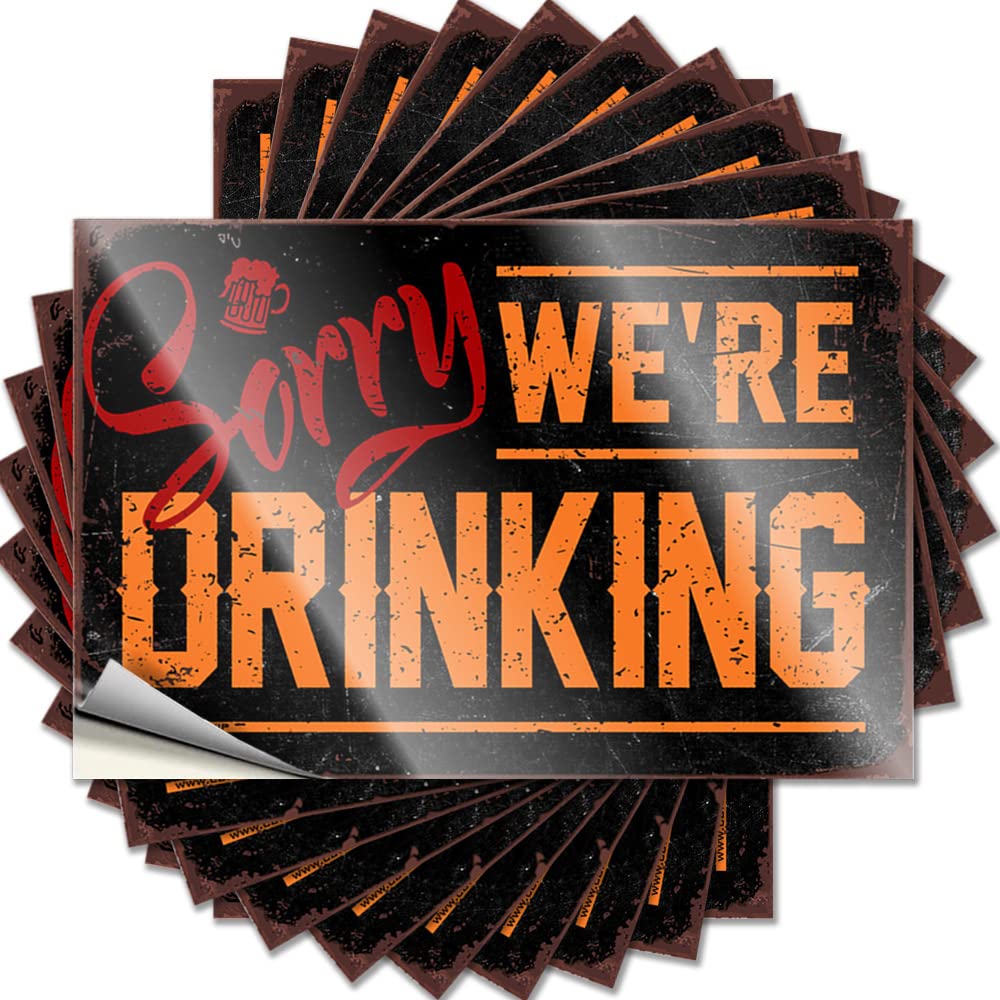 Funny Sticker - Winter Bumper Sorry We're Drinking for Boss Work(6X9CM)