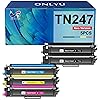 ONLYU TN247 Compatible for Brother TN-243CMYK 4 Colour Toner Cartridge Multipack for DCP-L3550CDW HL-L3210CW HL-L3230CDW MFC-L3710CW MFC-L3770CDW 5 Pack