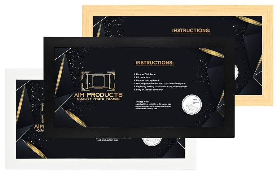 Standard Sizes CMS) Flat Wood Photo Frame Picture Poster Large Maxi Poster Frames Acrylic Glass Wall Hanging - Wall Frames