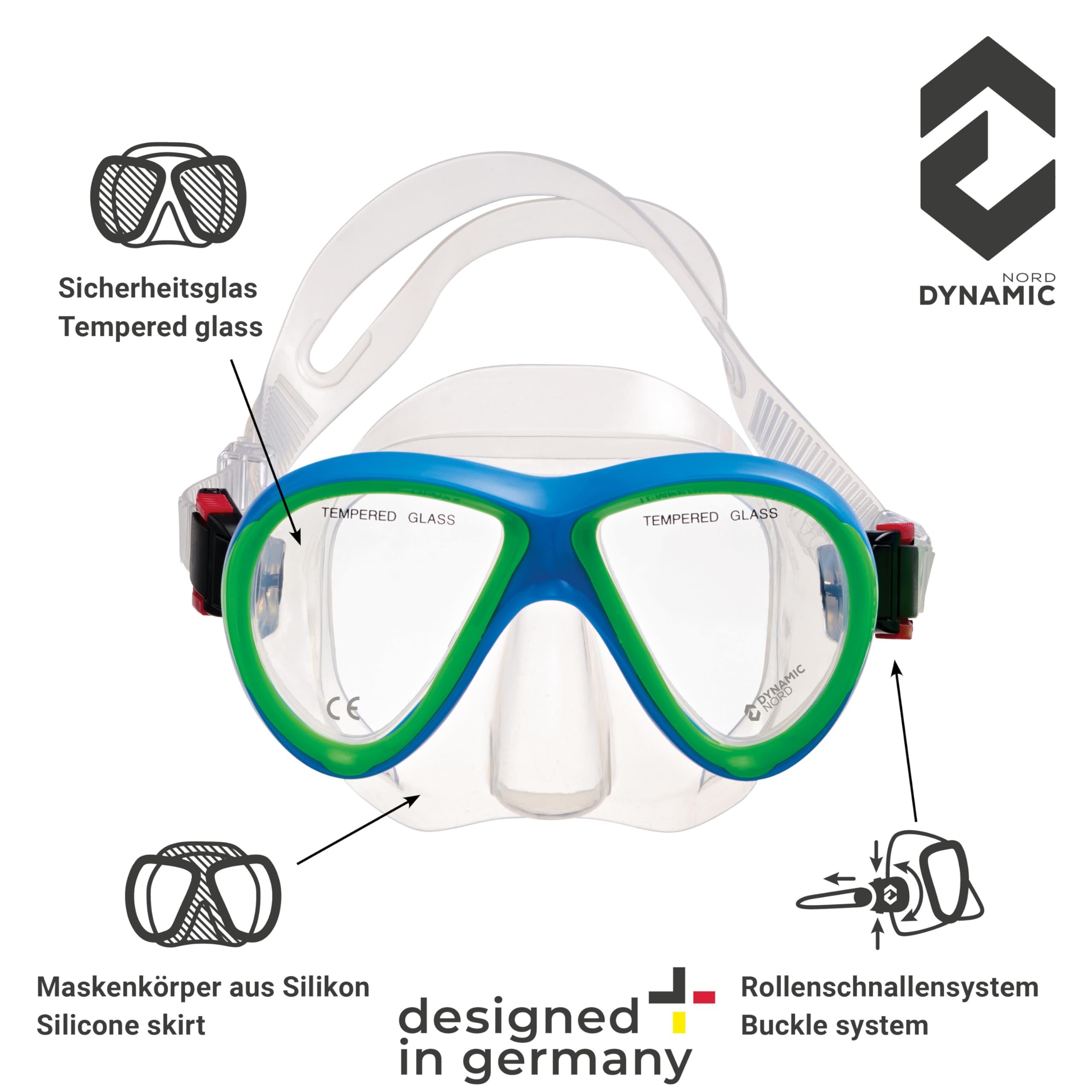Gul Adult Snorkelling Set - Tempered Glass Diving Mask & Splash-Proof Snorkel | Sports World