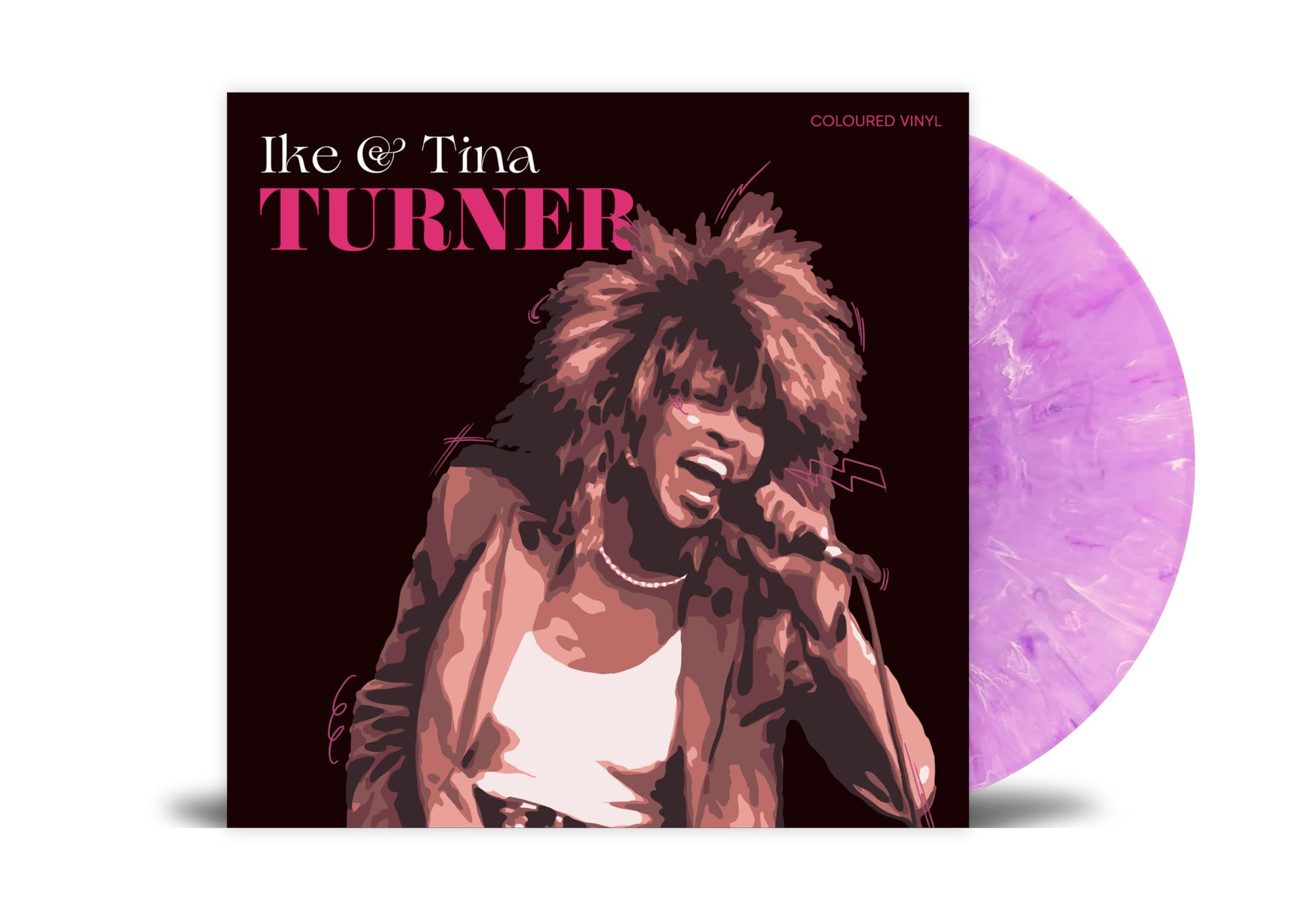 halidon Ike & Tina Turner Vinyl Bunt, Lila marmoriert Transparent