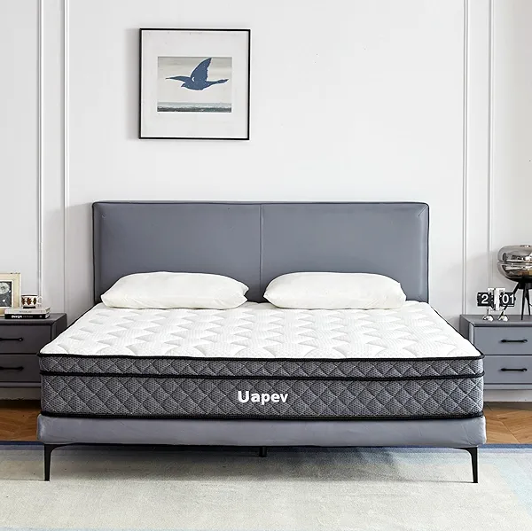 Uapev Full Mattresses,10 Inch Full Size Mattress in A Box, Memory Foam Hybrid Mattress with Individual Pocket Spring for Motion Isolation & Strong Edge Support, Stress & Pressure Relief, CertiPUR-US