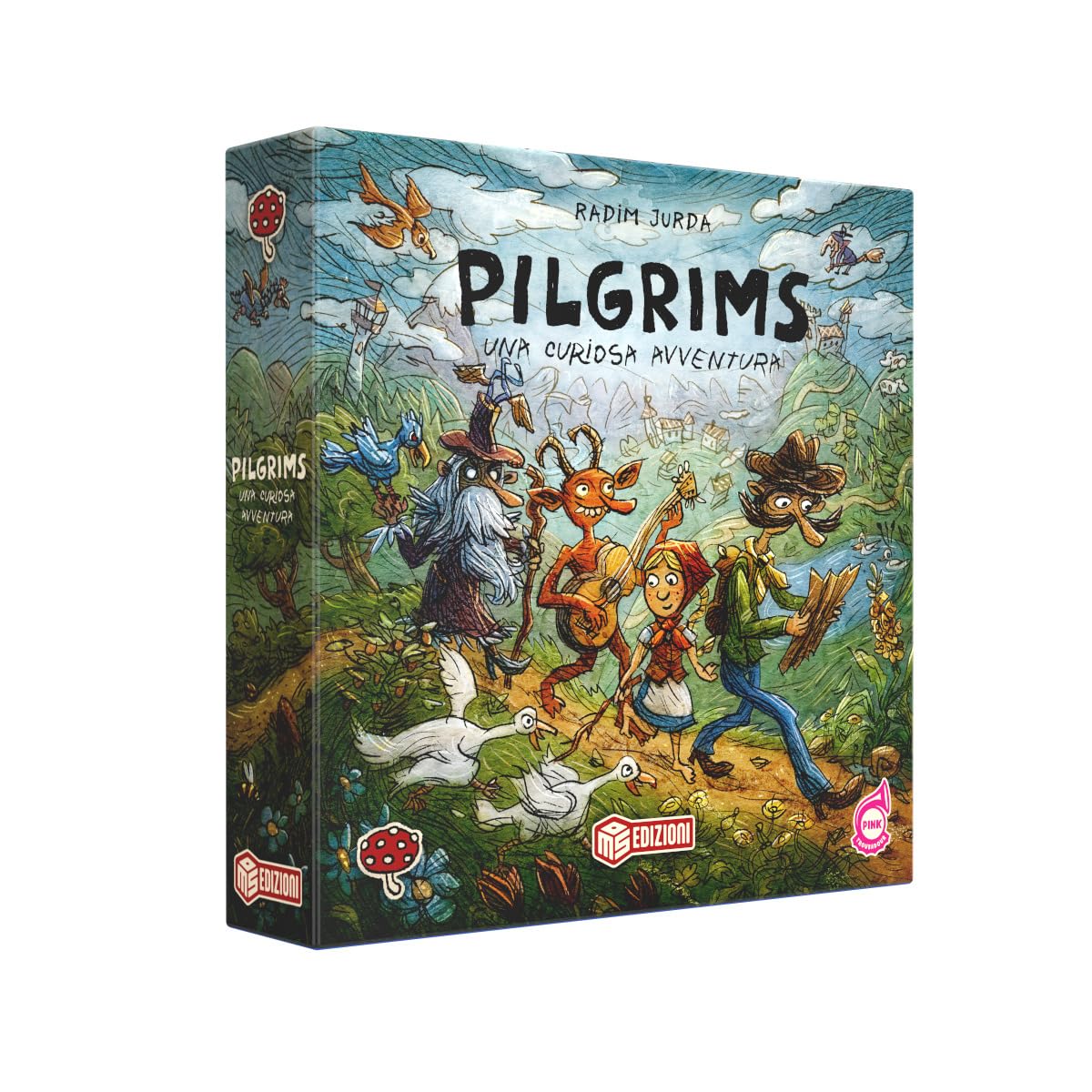 MS Edizioni - Pilgrims - Una curiosa avventura | Gioco da Tavolo ispirato al videogioco indie fiabesco | 1-4 Giocatori | 14+ anni