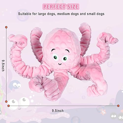 Miniatura 5 de Juguetes chirriantes para perros, pulpo, juguetes de felpa resistente para perros grandes, medianos y pequeños, juguetes de peluche para cachorros