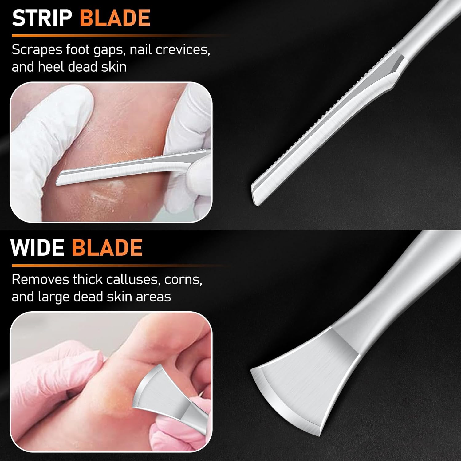 7PCS Ingrown Toenail Removal Kit, Professional Pedicure Tools for Feet, Toe Nail Clippers & Pedicure Knife Set with Corn Removers, Foot Scraper, Callus Shaver, Calloused Feet, Cuticle Remover Tool