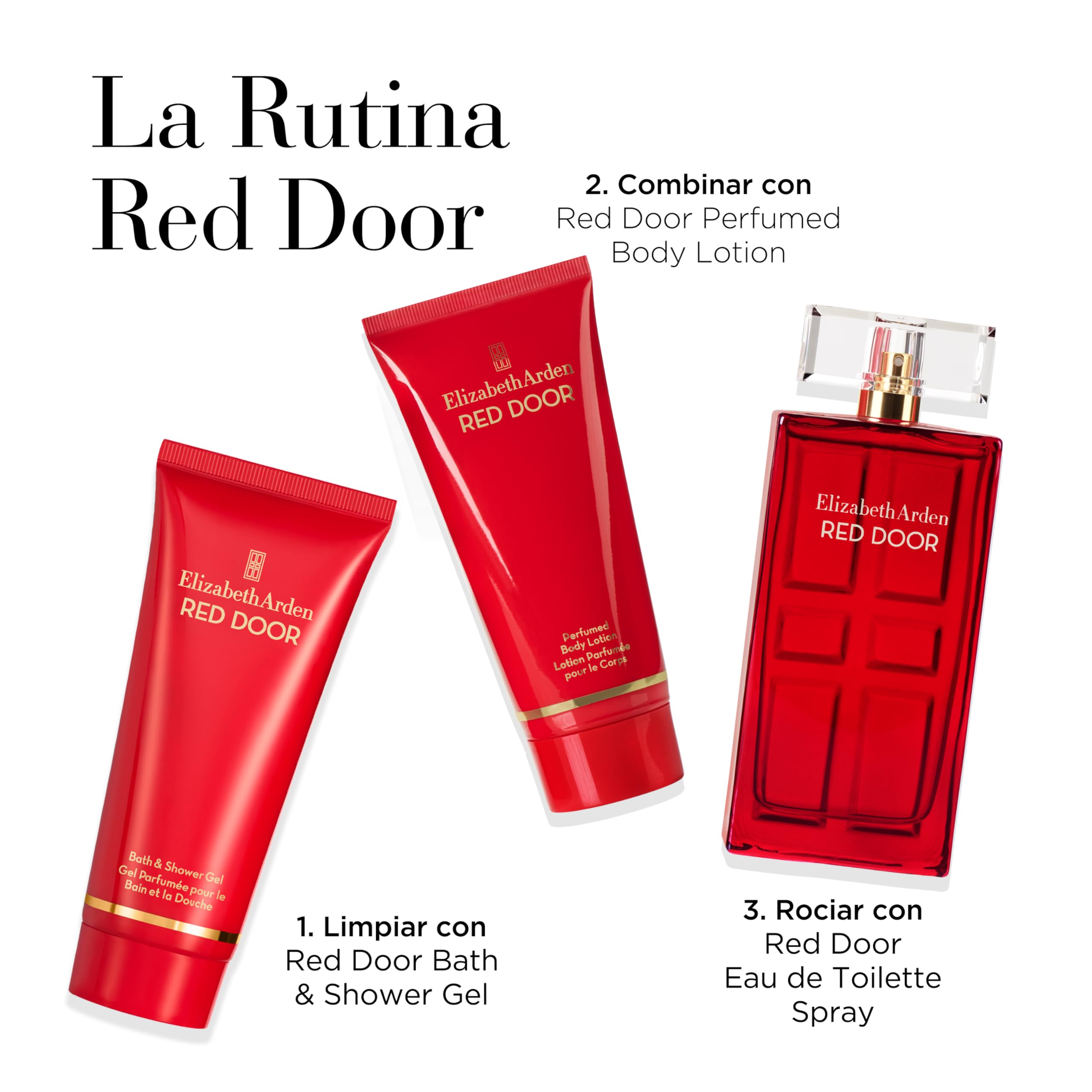 Elizabeth Arden - Red Door, Eau de Toilette, con Lirios del Valle y Rosa Roja, Aroma Floral Intenso, Mezcla de Notas Sensuales, Perfume Femenino y Elegante, Mujer
