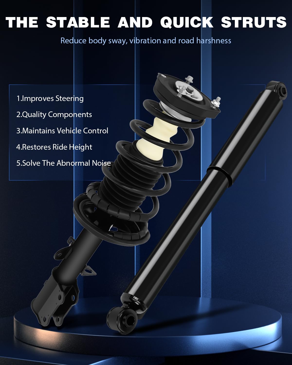 Rear Complete Coil Spring Strut Shock Absorber Fit For Honda Civic 2001