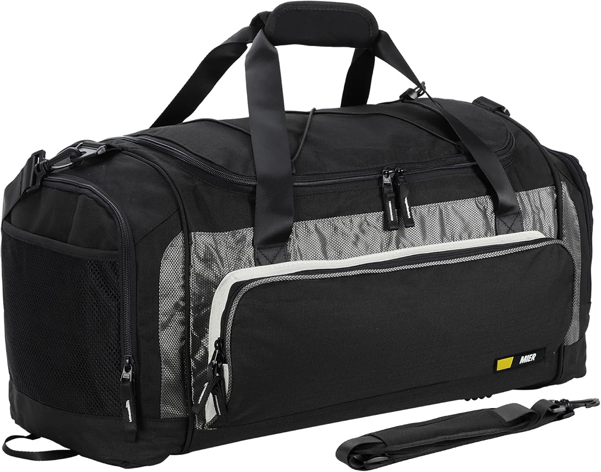 Large Gym Bag for Men 60L Duffel Bag with Shoe Compartment