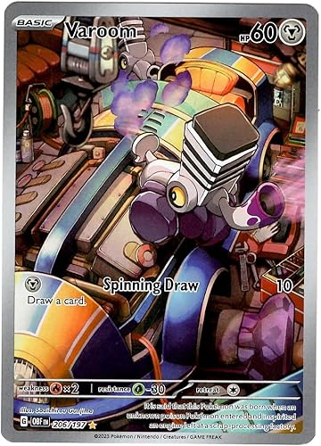 Pokemon - Varoom 206/197 - Llamas de obsidiana - Ilustración Rara - Holo Foil Full Art
