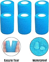 Vista 53 de Baisunt Paquete de 6 vendajes cohesivos de 1 pulgada, cinta autoadhesiva autoadhesiva autoadhesiva transpirable para muñeca, tobillo, deportes