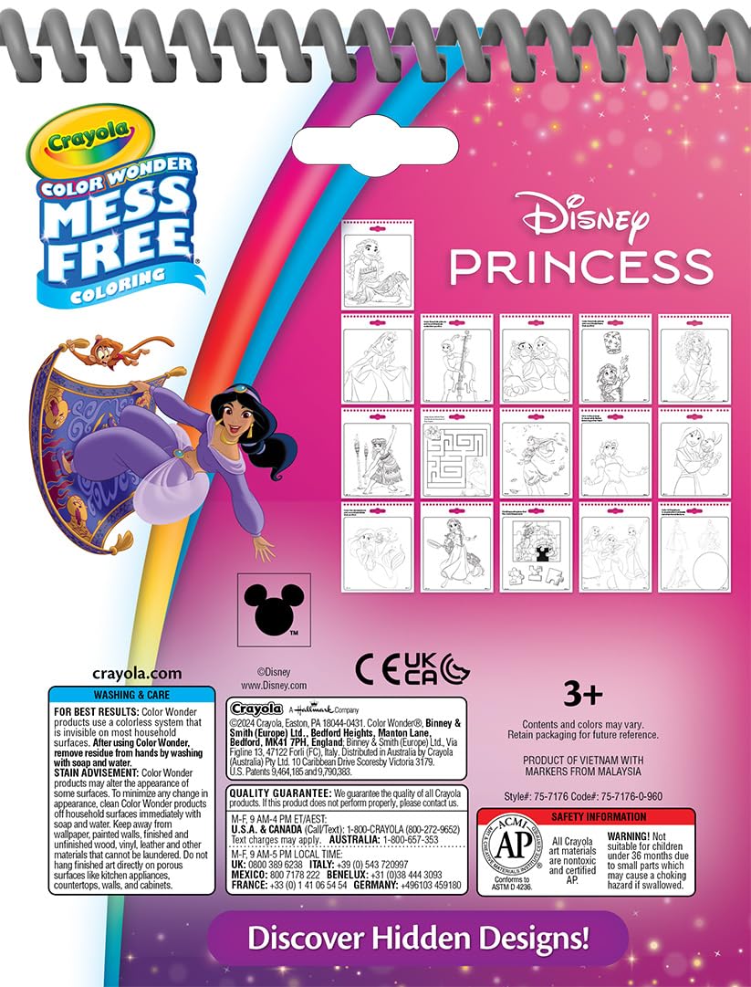 Crayola Disney Color Wonder Bundle (Confezione da 3), Calze per Bambini, Blocchi e pennarelli per attività Senza disordine, Giocattoli da colorare Disney, Regali per Vacanze e Natale, 3+