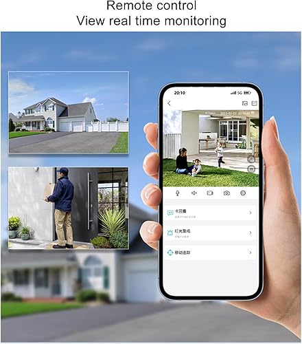 Miniatura 9 de Pyhodi Cámara de seguridad solar al aire libre WiFi inalámbrica HD NightIP66 cámara de vigilancia, detección humana NightPIR de color, 2 vías