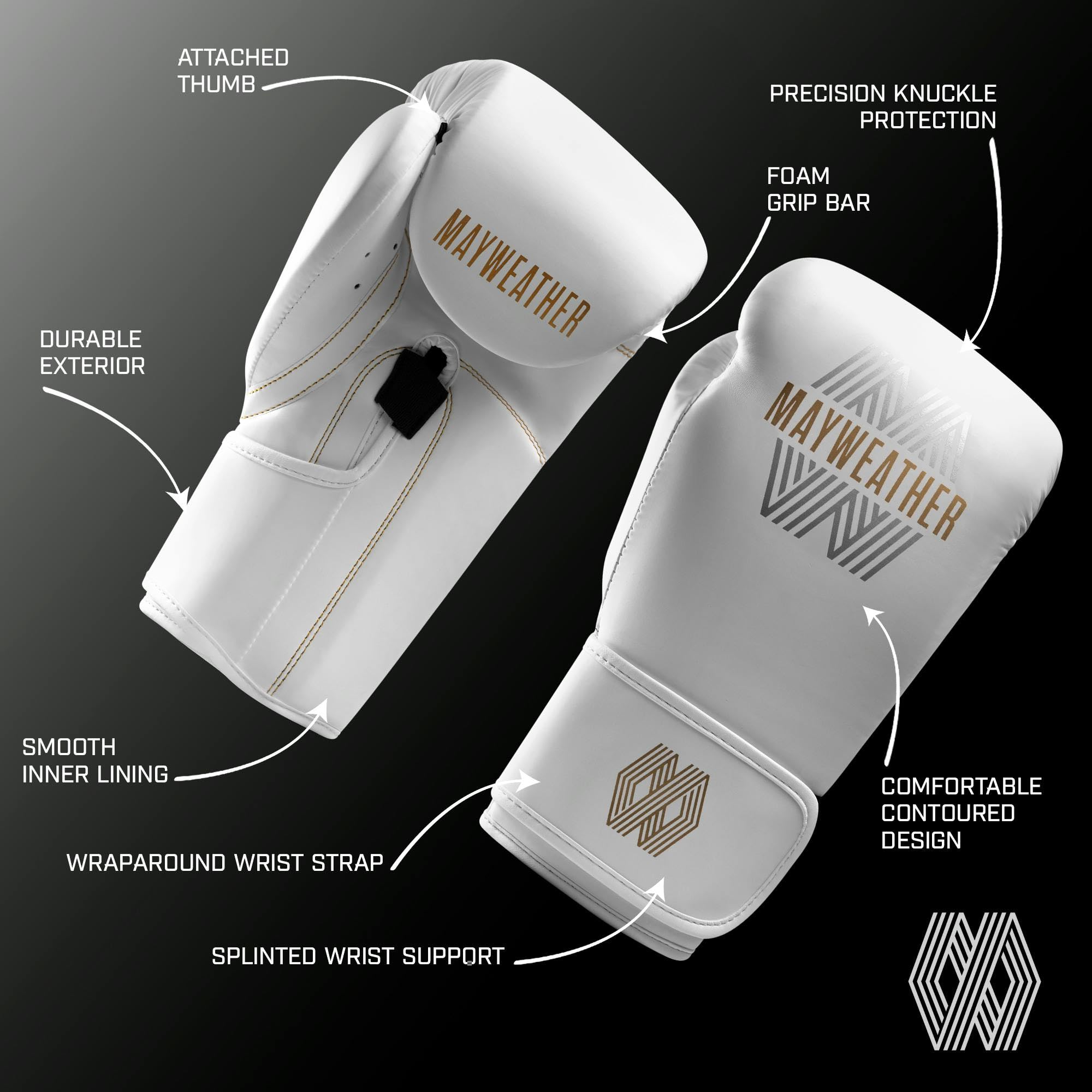 Mayweather Core Boxing Gloves for Men, Women – Lightweight, Durable Training Gloves for Boxing, Sparring, and Heavy Bag Work