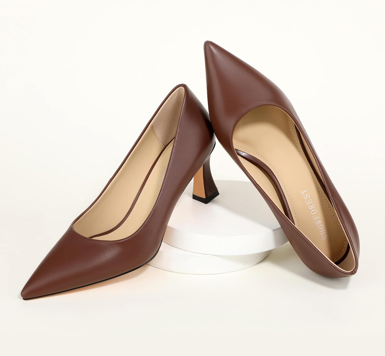 SHOWFOREST Women's Pointed Toe Pumps Comfortable Slip on High Heels Closed Toe Professional Pumps with 2.5" Stiletto Heel Wedding Office Dress Shoes for Evening Party - Image 6