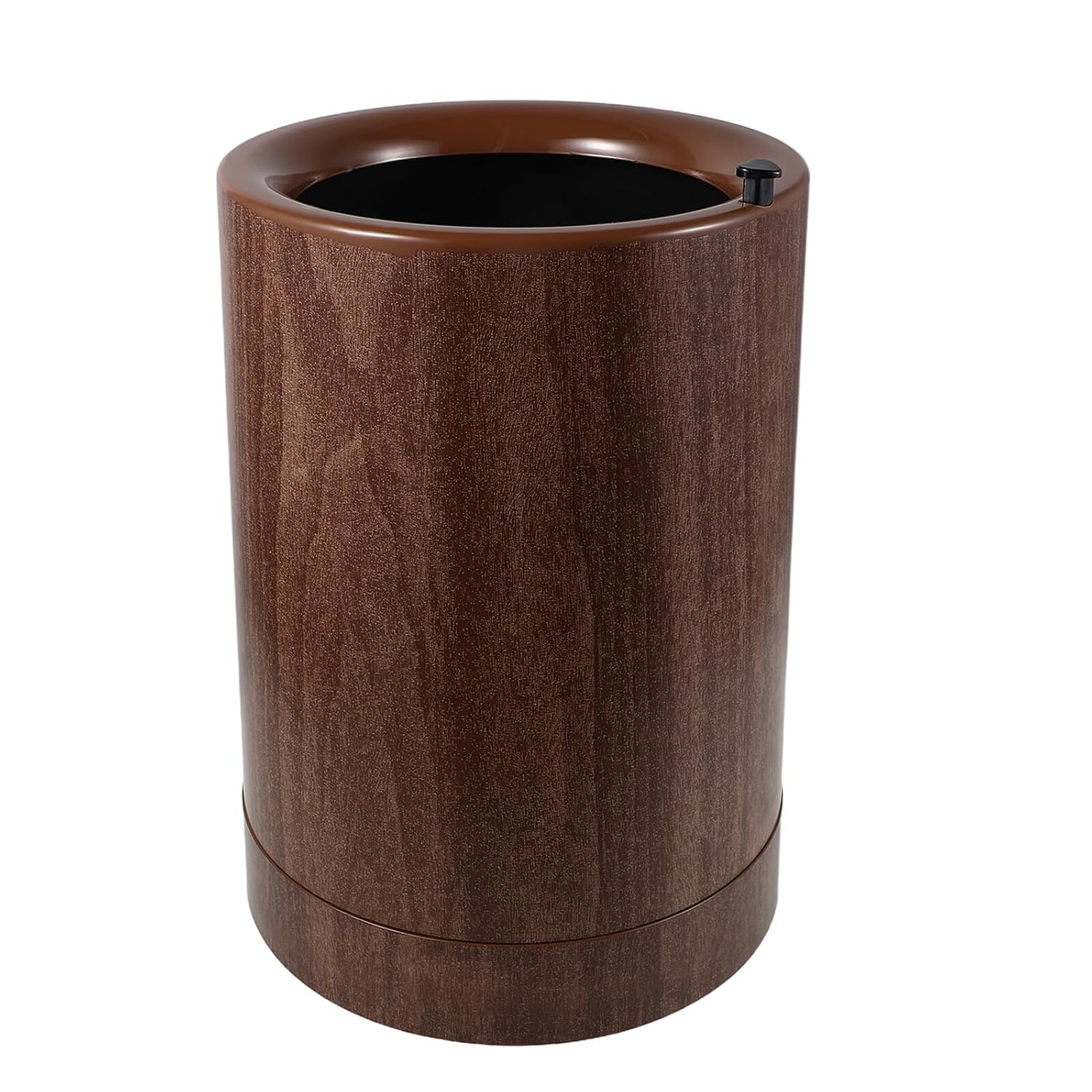 DECHOUS Wood Grain Trash Can with Wheels 9l Plastic Waste Bin with Inner Bucket for Kitchen Bedroom Bathroom Office Use