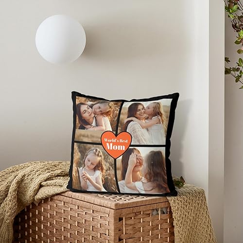 Miniatura 5 de Fundas de almohada personalizadas con fotos, funda de almohada personalizada con imagen para mamá, abuela, esposa, funda de almohada suave para