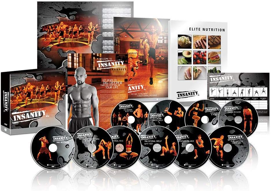 ZONEV 60 Days Insanity 30 Minutes DVD Workout,Shaun T Exercise Videos
