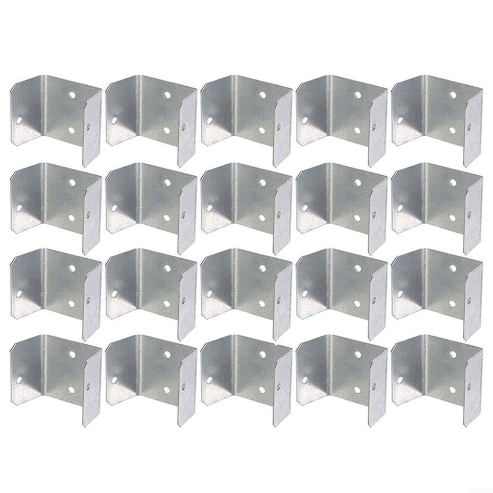 Clips de panneau de clôture galvanisé 32-50mm pour fixation poteau bois et treillis jardin