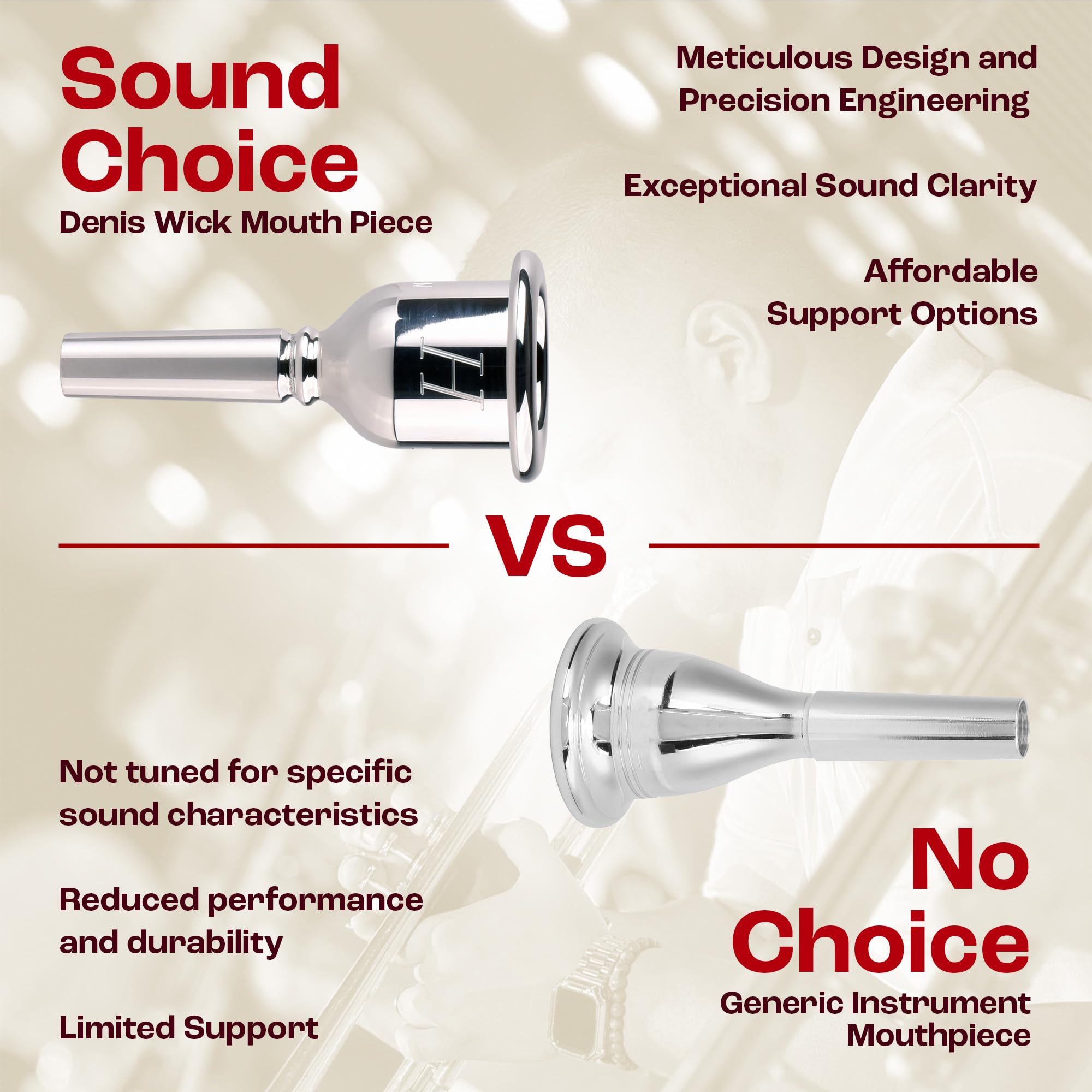 Amazon.com: Denis Wick Heritage Tuba Mouthpiece Silver-Plated