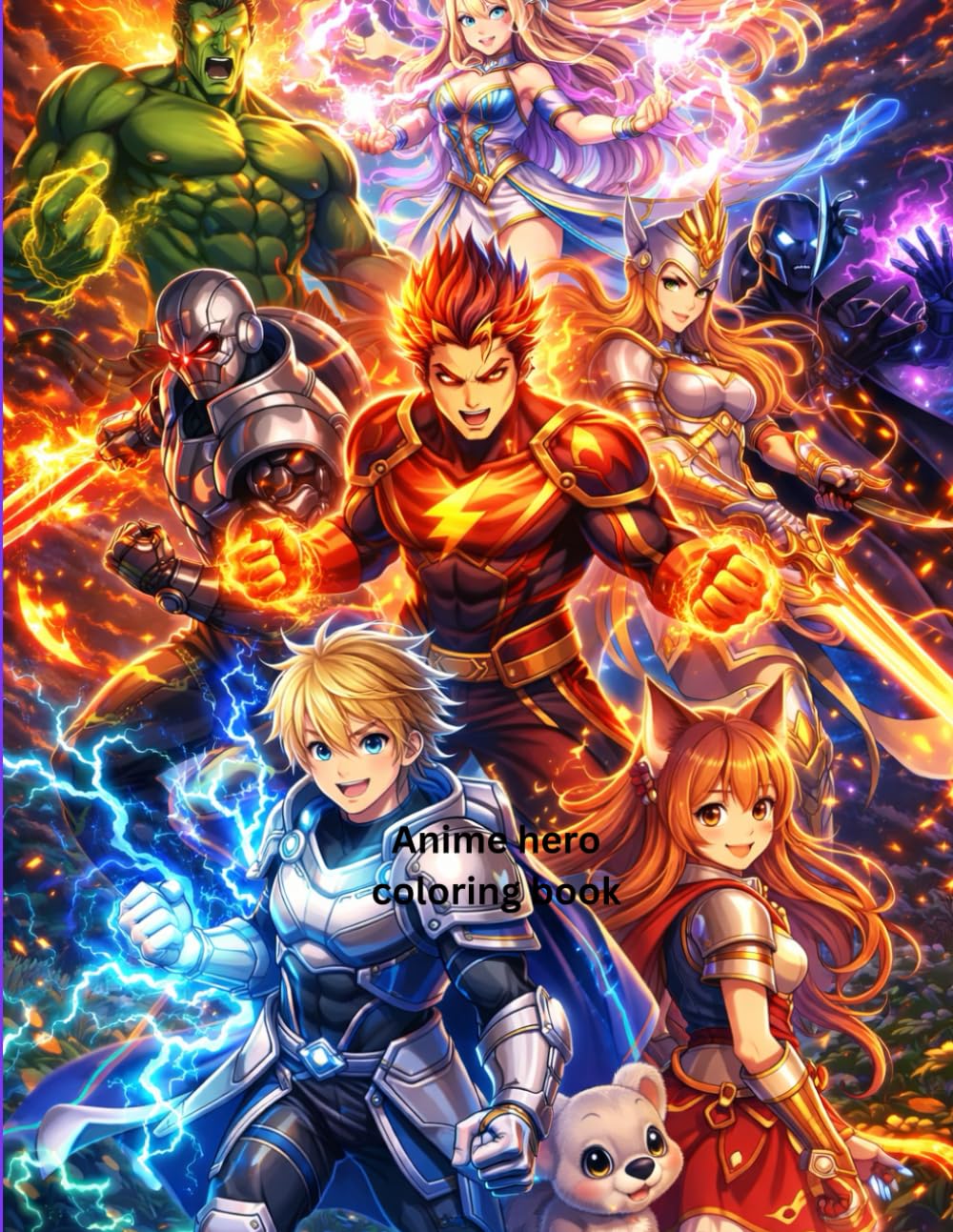 Anime Hero coloring Book: Bold Action Characters to Draw, Color, and Bring to Life