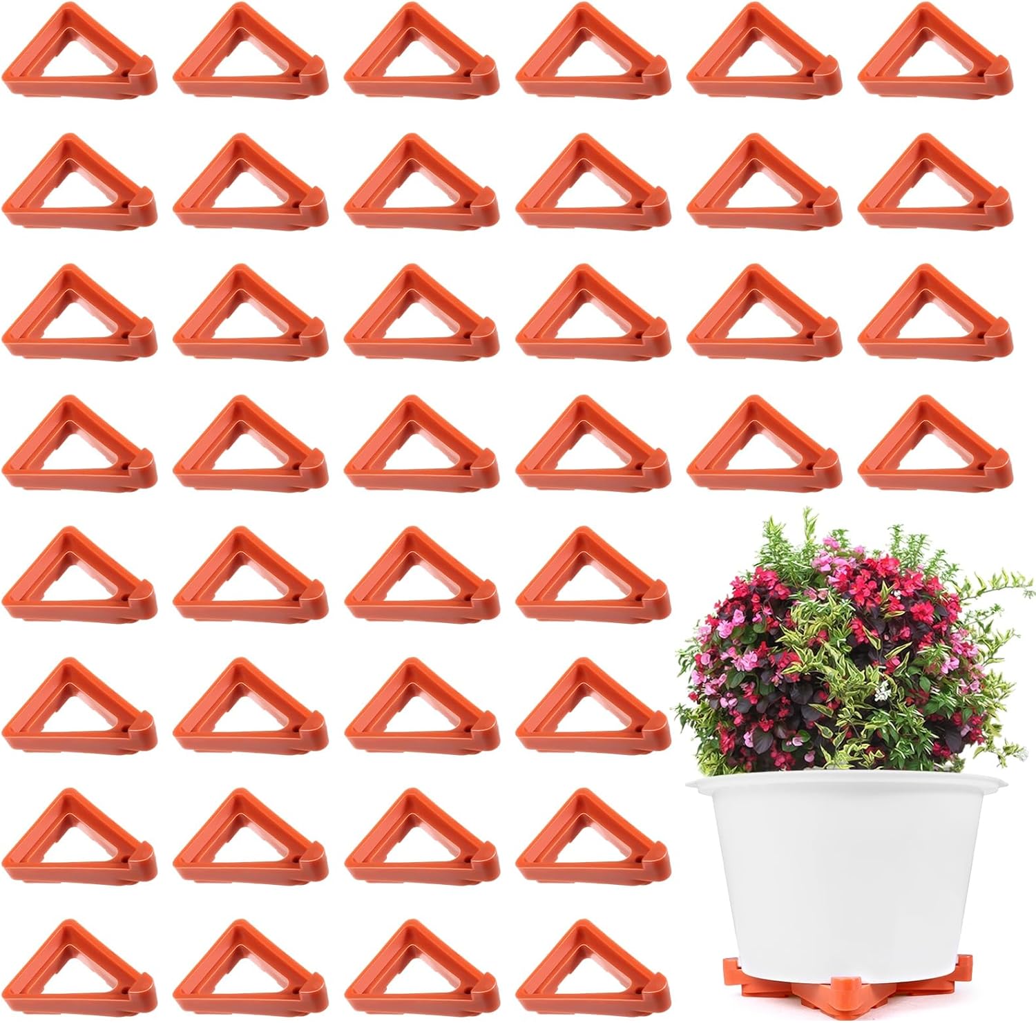 Zuimei 40 Pieces Flower Plant Pot Feet, Invisible Flower Pot Invisible