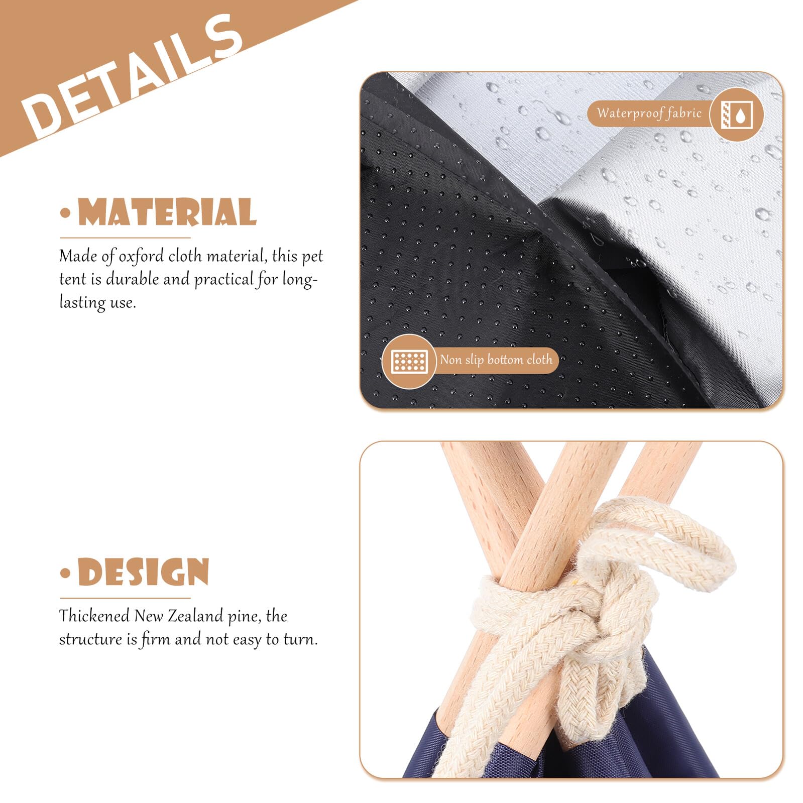 DOITOOL Tenda per Animali Domestici Oxford Design Rimovibile e Lavabile per Gatti e Cani da Interno ed Esterno