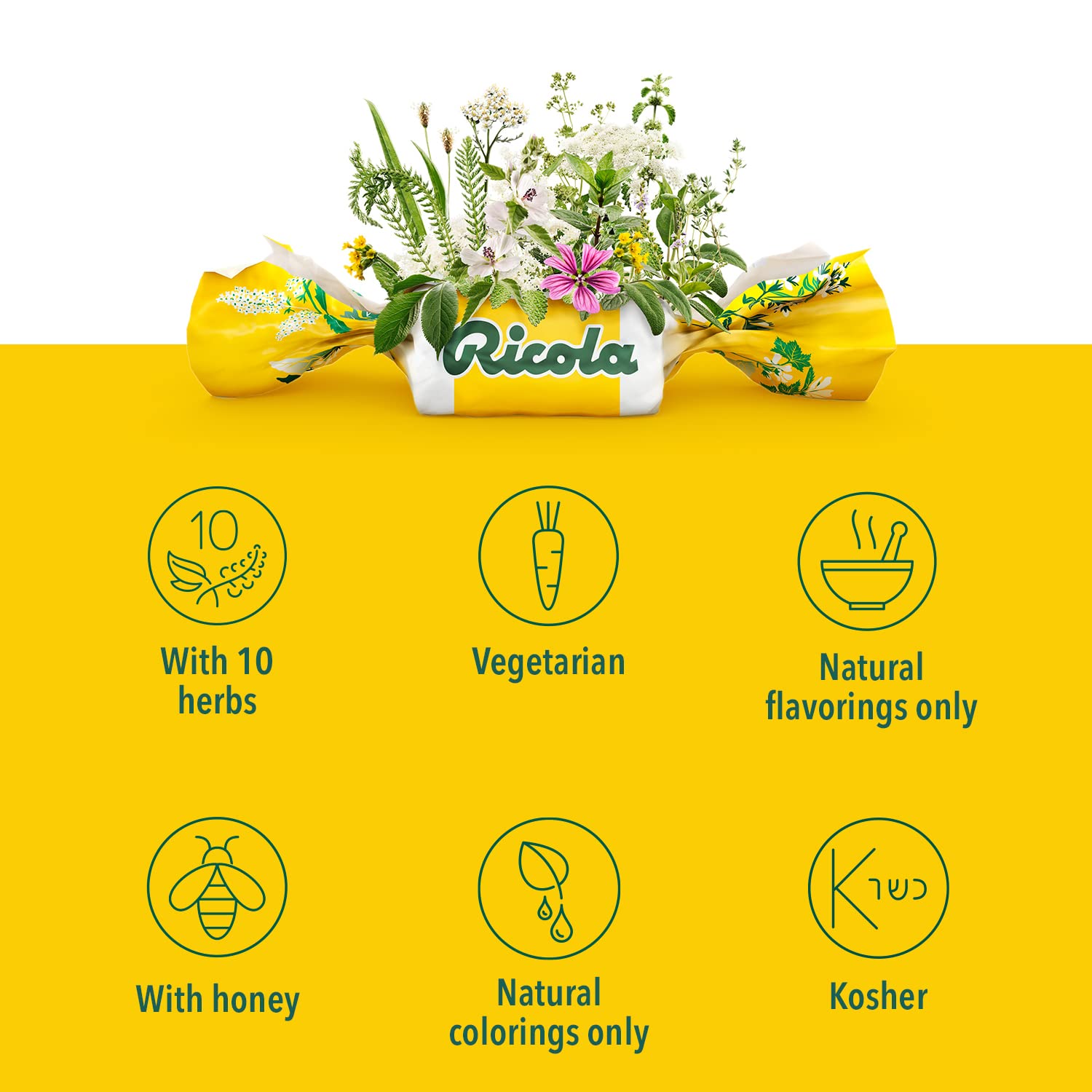 Ricola Herb Throat Drops, Cherry Honey, 24-ct