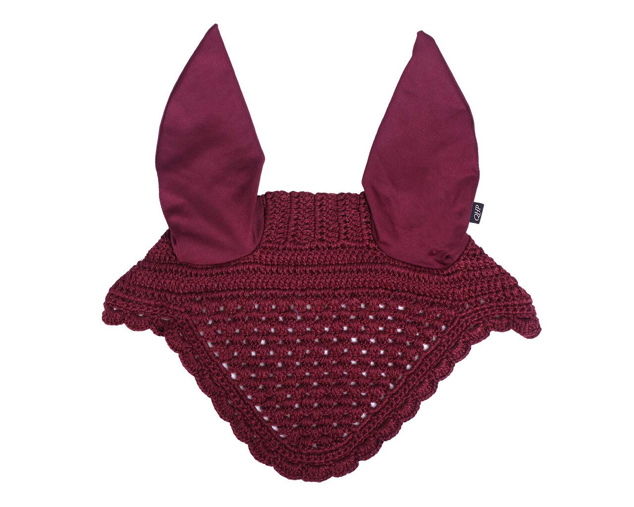 QHP Bonnet Florence - Bonnet anti-mouches crocheté pour cheval