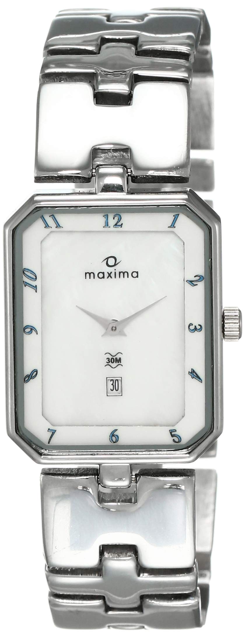 Maxima Stainless Steel Attivo Collection Analog Watch for Men 07365Cmgi, White Dial, Silver Band (B01H1CHZFM) Amazon Price History, Amazon Price Tracker