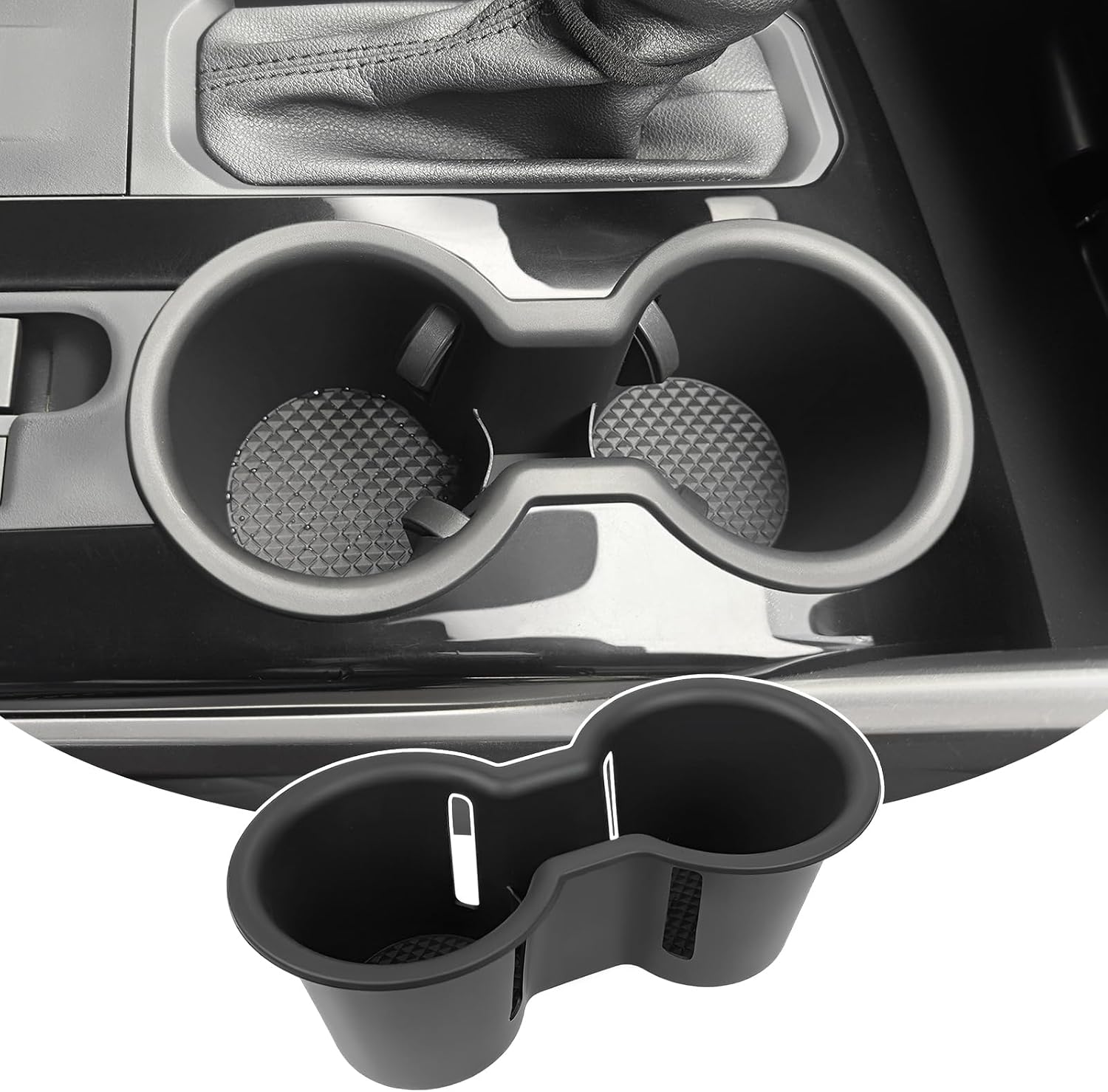 Cup Holder for 2025 2026 Toyota Camry Center Console Cup Holder Insert with Wireless Charging Mat Cupholder Organizer Coaster Liner for 25 26 Camry Interior Accessories Black