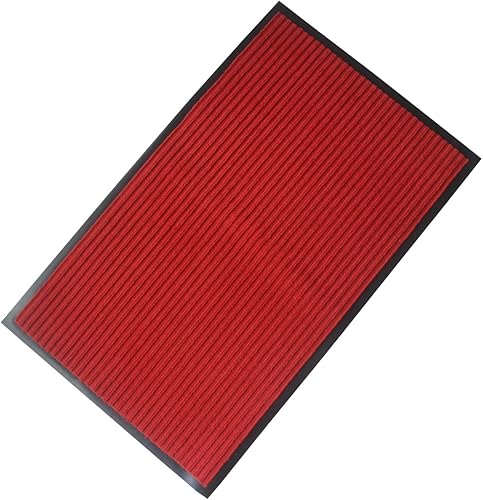 Miniatura 9 de Tapete rojo de 16 x 24 pulgadas con parte trasera de goma, duradero, antideslizante, tapete de entrada para zapatos, tapete rascador de zapatos para