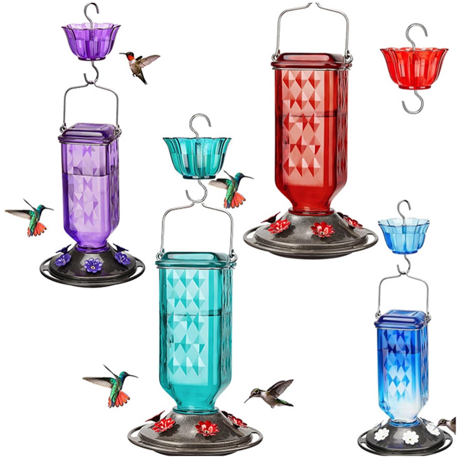 Comedero Colgante for colibríes, comedero con Base a Prueba de Fugas for pájaros al Aire Libre