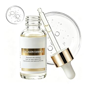 Collagen Serum, Collagen Peptide Serum for Face Anti Aging and Hydrating, Multi Peptides Hyaluronic Acid Niacinamide Skincare Facial Essence Tightening Smoothing for All Skin Types, 1.05 fl oz