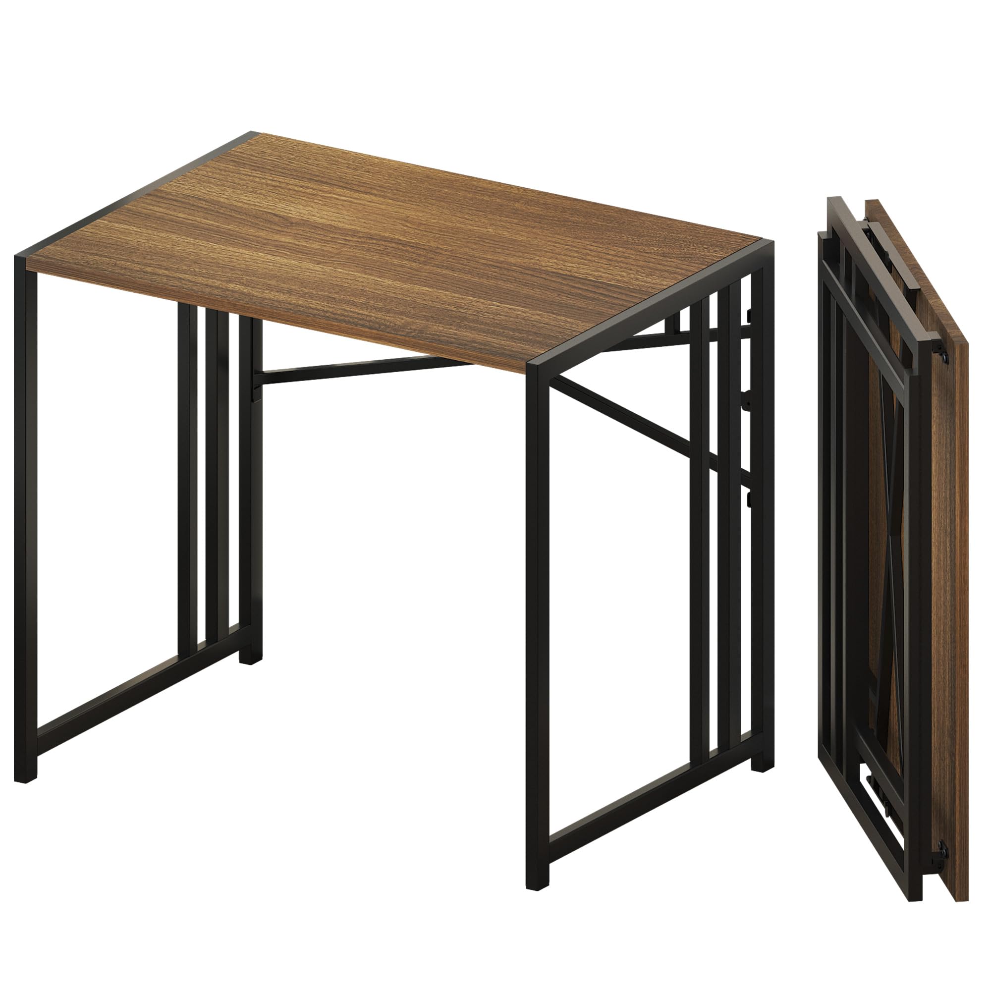 Lutown-Teen Folding Desk 47 inch No Assembly Required, White — image 1