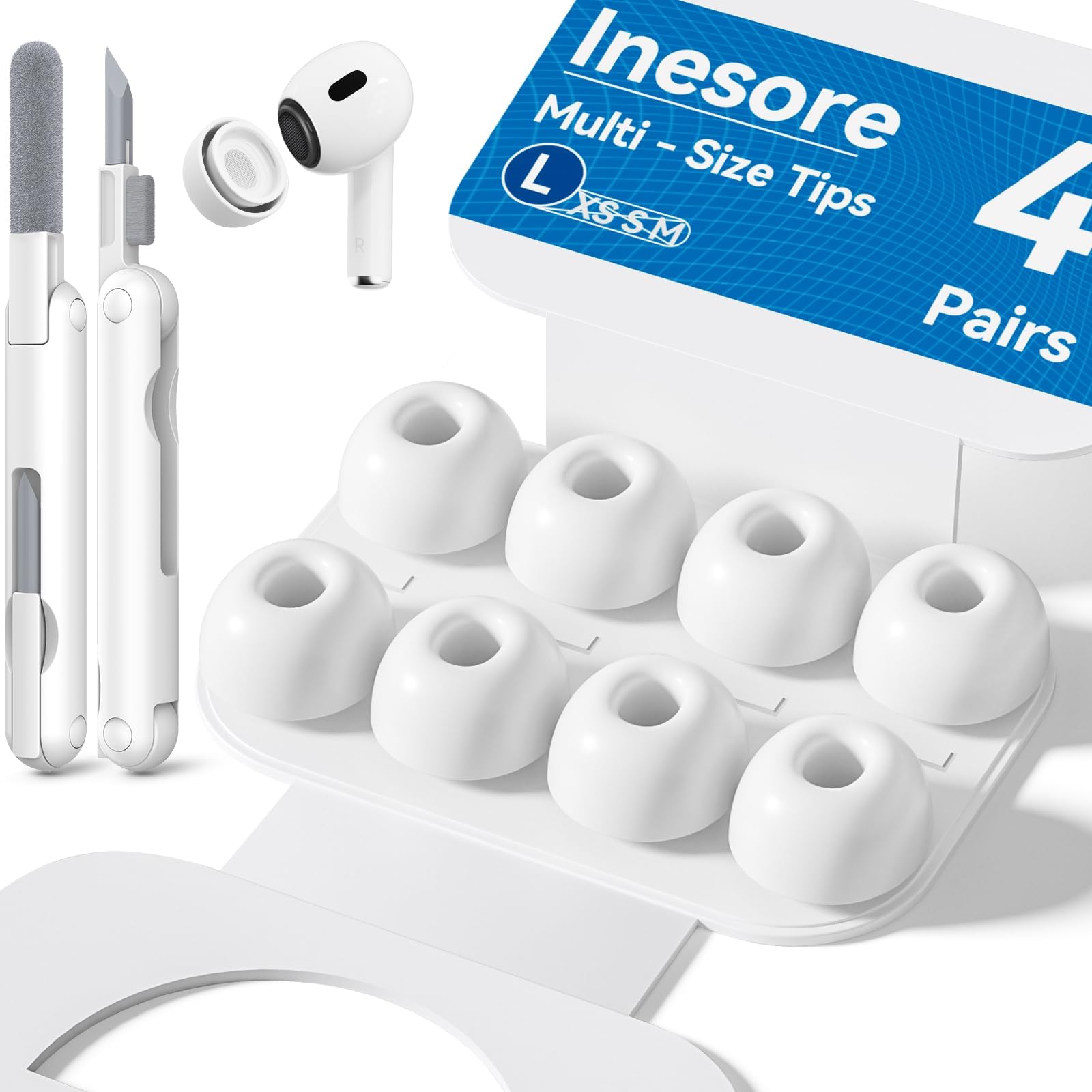 Amazon | Inesore【4組】イヤーピース AirPods Pro 2/1 対応 (Lサイズ