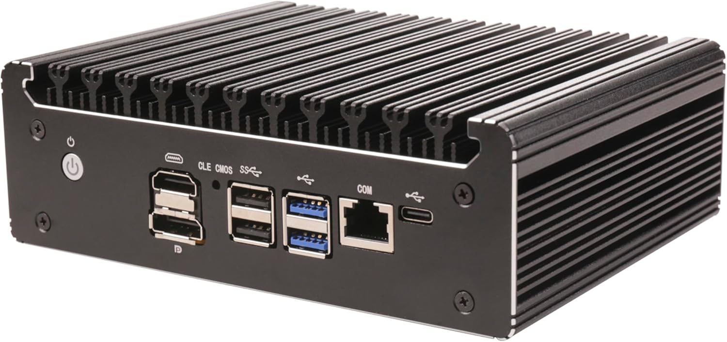 6 Port i226 2.5G Firewall Micro Appliance, Fanless Firewall Mini PC Alder Lake-N N100, HDMI, DP, Type-C, 4xUSB, AES-NI VPN Router Support pfsense Openwrt, WiFi Slot, Barebone
