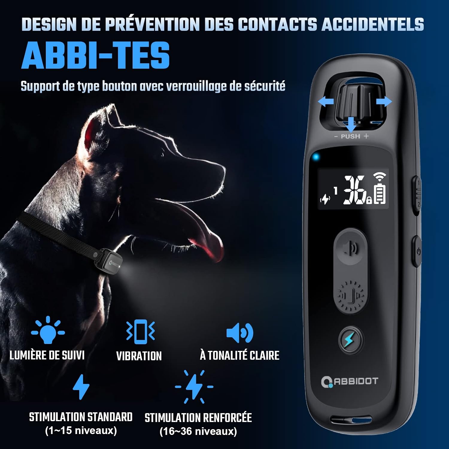 ABBIDOT Dog Training Collar Remote and Receiver