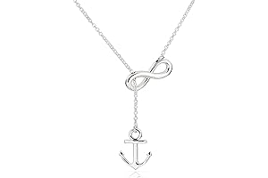 Newest Stainless Steel Anchor Infinity Y-Shaped Lariat Anchor Necklace