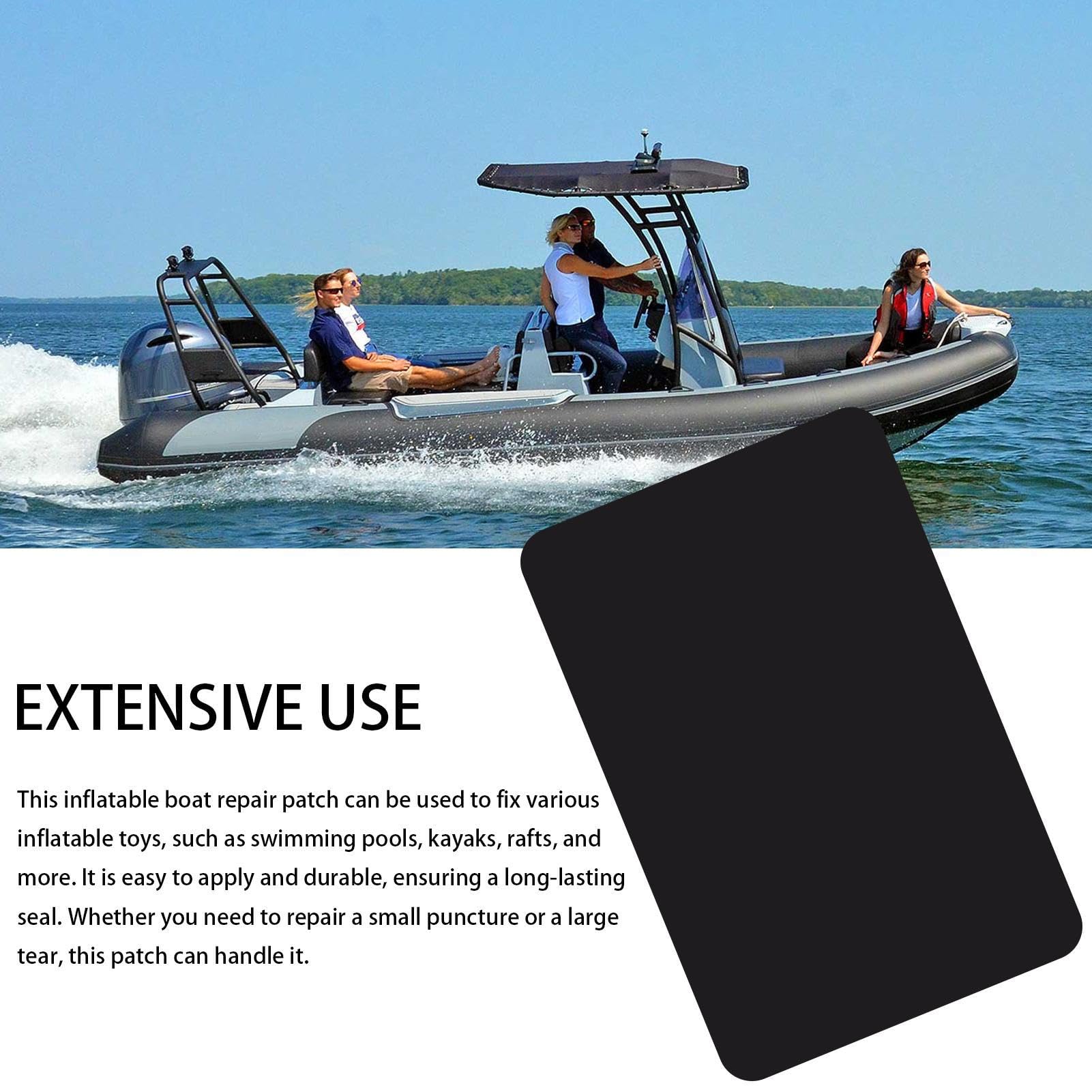 Kit De Réparation PVC Pour Kayak Et Bateau Gonflable – Patchs étanches Avec Renfort Intérieur, Plusieurs Couleurs, Facile à Utiliser