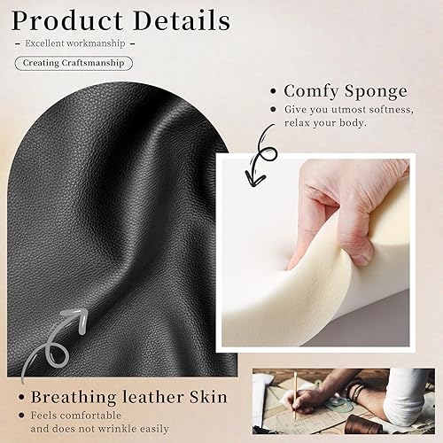 Miniatura 7 de Juego de sofá modular reclinable eléctrico, juegos de muebles de sala de estar, sofá reclinable seccional de cuero negro, sofá reclinable eléctrico