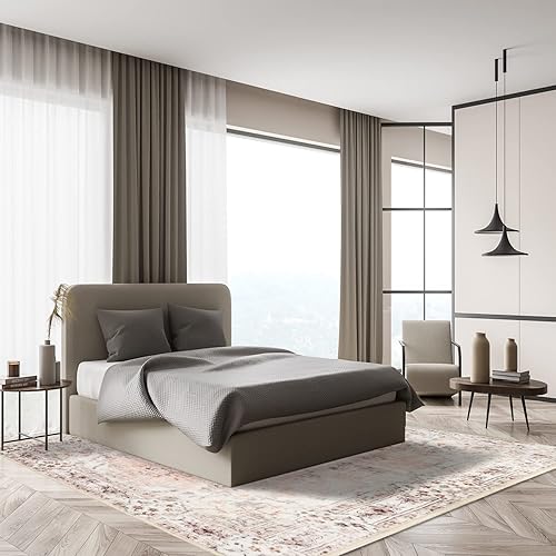 Miniatura 226 de MUJOO - Alfombra de 8 x 10 pies para sala de estar, grande, lavable, bohemio, para dormitorio, antideslizante, abstracto, suave, de pelo corto