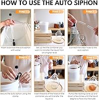 Vista 8 de FastRack Mini, abrazadera de sifón automático y manguera de 6 pies, 38 ", transparente