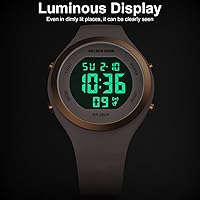 Vista 9 de GOLDEN HOUR Reloj de pulsera de silicona con cronógrafo digital impermeable para mujer