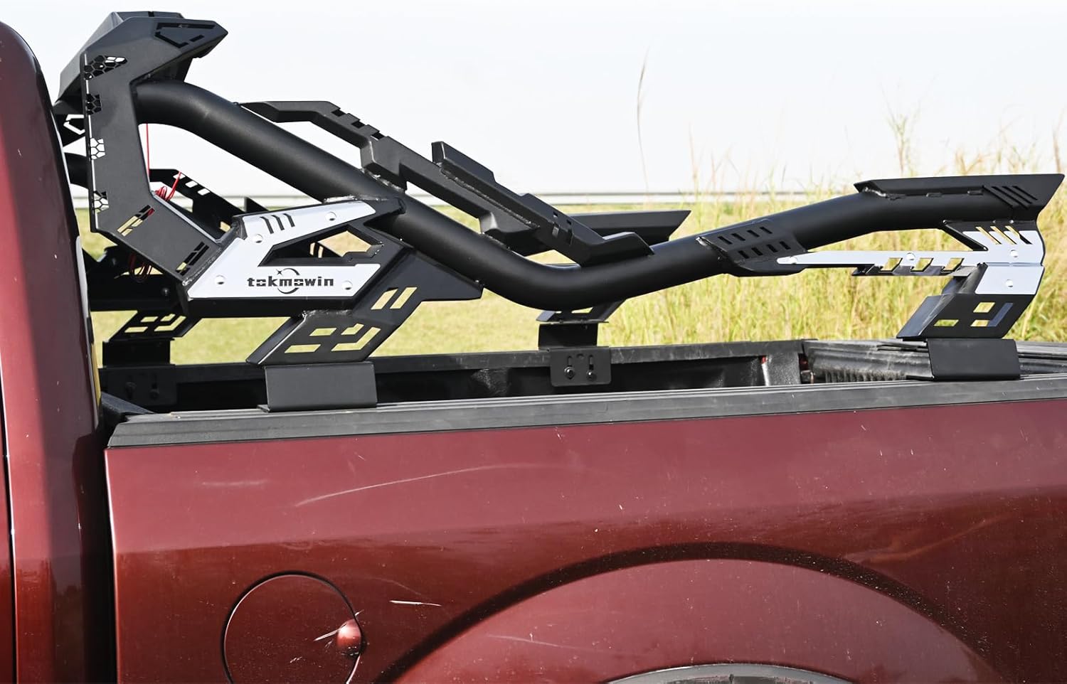 Roll Bar for Mid-Size & Full-Size Pickup Truck,Universal Adjustable Sport Chase Rack Roll Cage Compatible with Ram 1500,Ford F-150,Chevy Silverado 1500 & GMC Sierra 1500,Tacoma,Tundra, Ranger