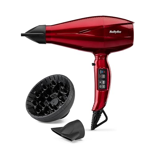 BaByliss Sèche-cheveux Pro Digital avec Diffuseur - Sèche-cheveux ultra-rapide et